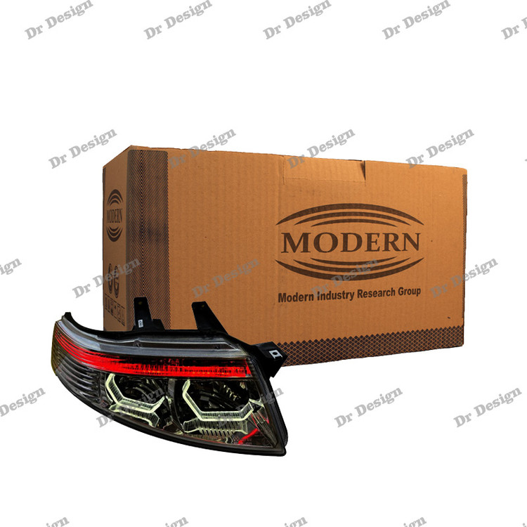 چراغ جلو اسپرت سمند سورن مدرن طرح هگزا سفید و قرمز