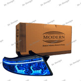 چراغ جلو اسپرت سمند سورن مدرن طرح هگزا آبی یخی