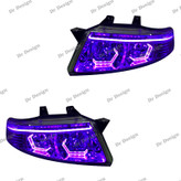 چراغ جلو اسپرت سمند سورن طرح هگزا بنفش