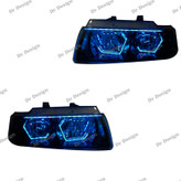 چراغ جلو اسپرت سمند طرح هگزا آیس بلو