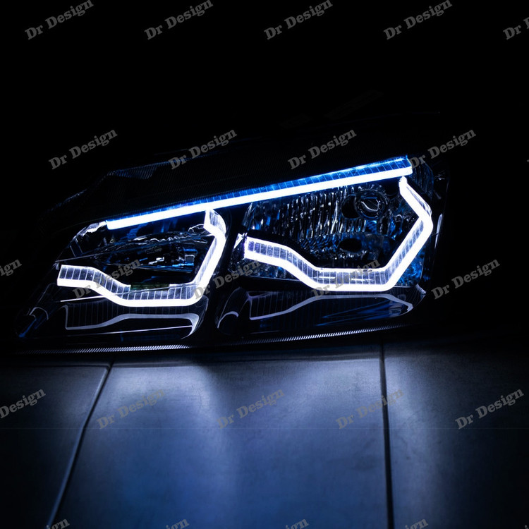 چراغ جلو اسپرت پارس طرح یاکوزا سه بعدی سفید دو حالته