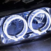 چراغ جلو اسپرت پراید حلقه سه بعدی سفید