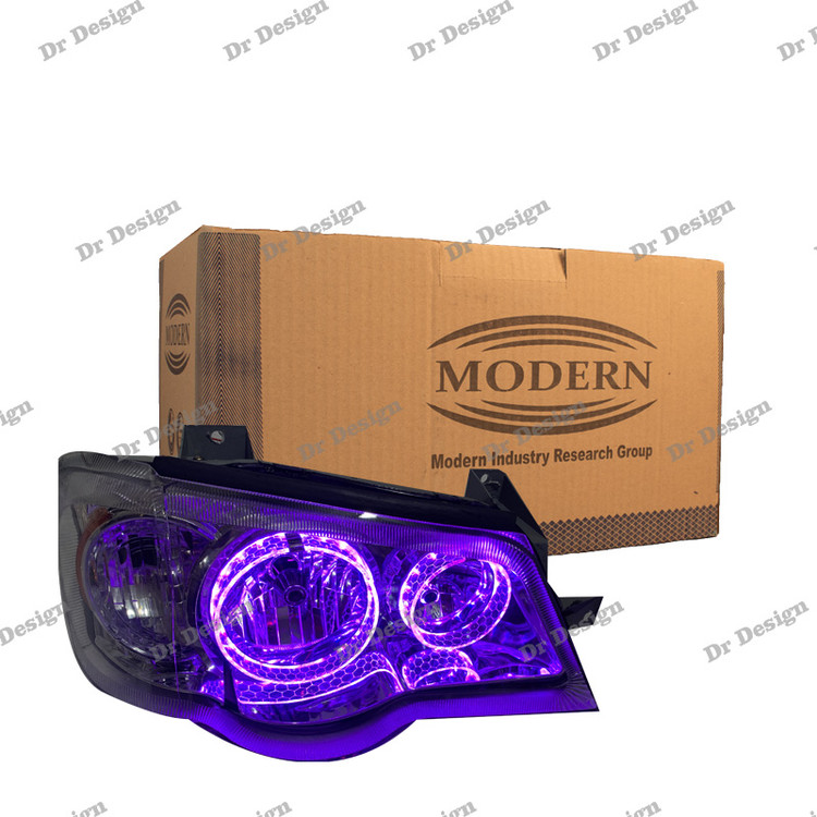 چراغ جلو اسپرت پراید مدرن حلقه سه بعدی بنفش