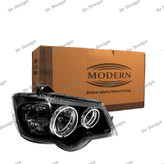 چراغ جلو اسپرت پراید مدرن حلقه سه بعدی سفید داخل مشکی