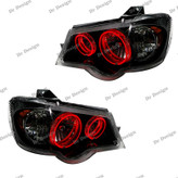 چراغ جلو اسپرت پراید حلقه سه بعدی قرمز داخل مشکی