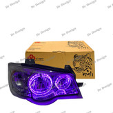 چراغ جلو اسپرت پراید جمع ساز حلقه سه بعدی بنفش