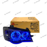 چراغ جلو اسپرت پراید جمع ساز حلقه سه بعدی آبی