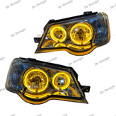 چراغ جلو اسپرت پراید حلقه سه بعدی انبه ای