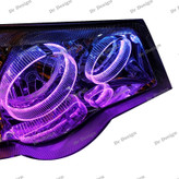 چراغ جلو اسپرت پراید حلقه سه بعدی بنفش