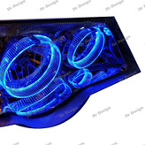 چراغ جلو اسپرت پراید حلقه سه بعدی آبی