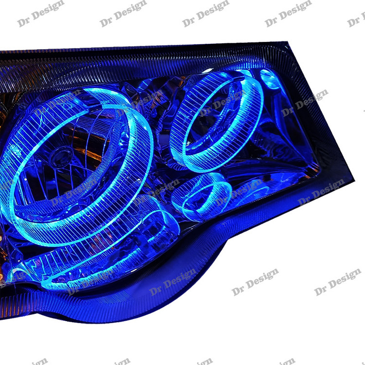 چراغ جلو اسپرت پراید حلقه سه بعدی آبی