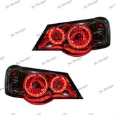 چراغ جلو اسپرت پراید حلقه سه بعدی قرمز