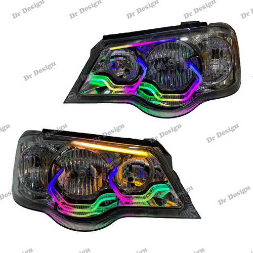 چراغ جلو اسپرت پراید طرح هگزا سه بعدی فولکالر دو حالته