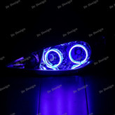 چراغ جلو اسپرت 206 طرح حلقه سه بعدی بنفش