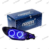 چراغ جلو اسپرت 206 کروز طرح حلقه سه بعدی بنفش