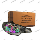 چراغ جلو اسپرت 206 مدرن طرح حلقه سه بعدی فولکالر