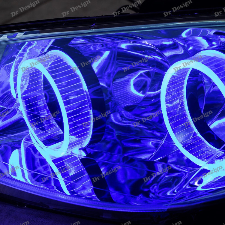 چراغ جلو اسپرت 206 طرح حلقه سه بعدی بنفش