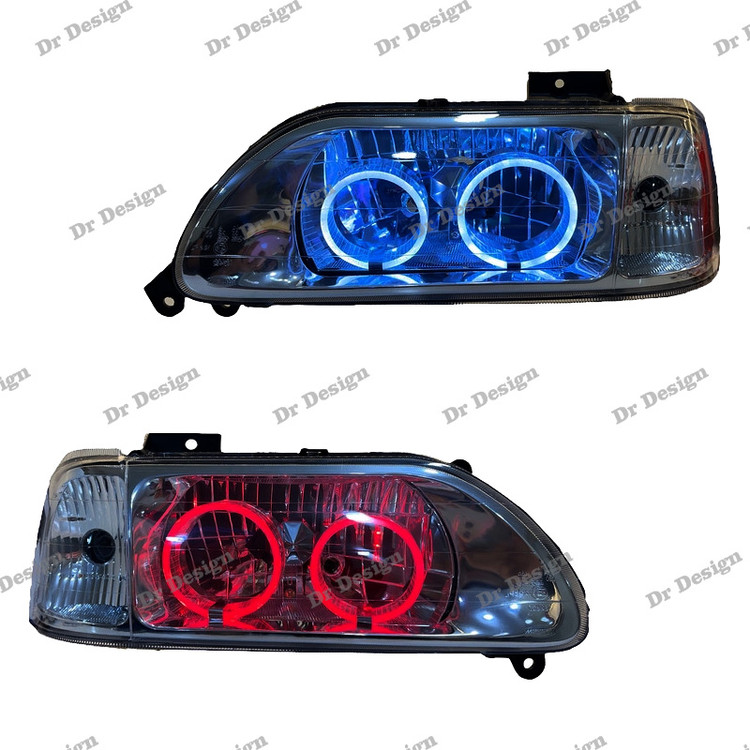 چراغ جلو اسپرت پراید طرح حلقه سه بعدی فولکالر