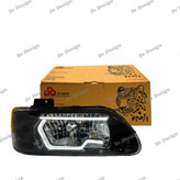 چراغ جلو اسپرت پراید جمع ساز طرح هگزا سه بعدی سفید دو حالته داخل مشکی