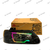 چراغ جلو اسپرت پراید جمع ساز طرح هگزا سه بعدی فولکالر دو حالته داخل مشکی