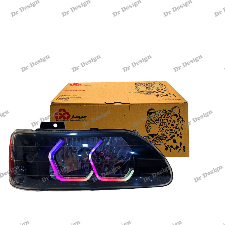 چراغ جلو اسپرت پراید جمع ساز طرح آی 8 فولکالر