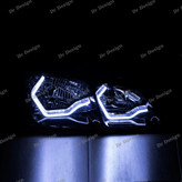 چراغ جلو اسپرت پارس طرح Bmw سفید داخل مشکی