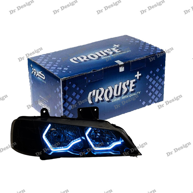 چراغ جلو اسپرت پارس کر.ز طرح Bmw آبی یخی داخل مشکی