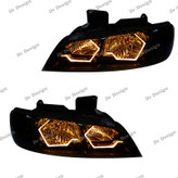 چراغ جلو اسپرت پارس طرح Bmw طلایی داخل مشکی