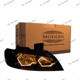 چراغ جلو اسپرت پارس مدرن طرح Bmw طلایی داخل مشکی