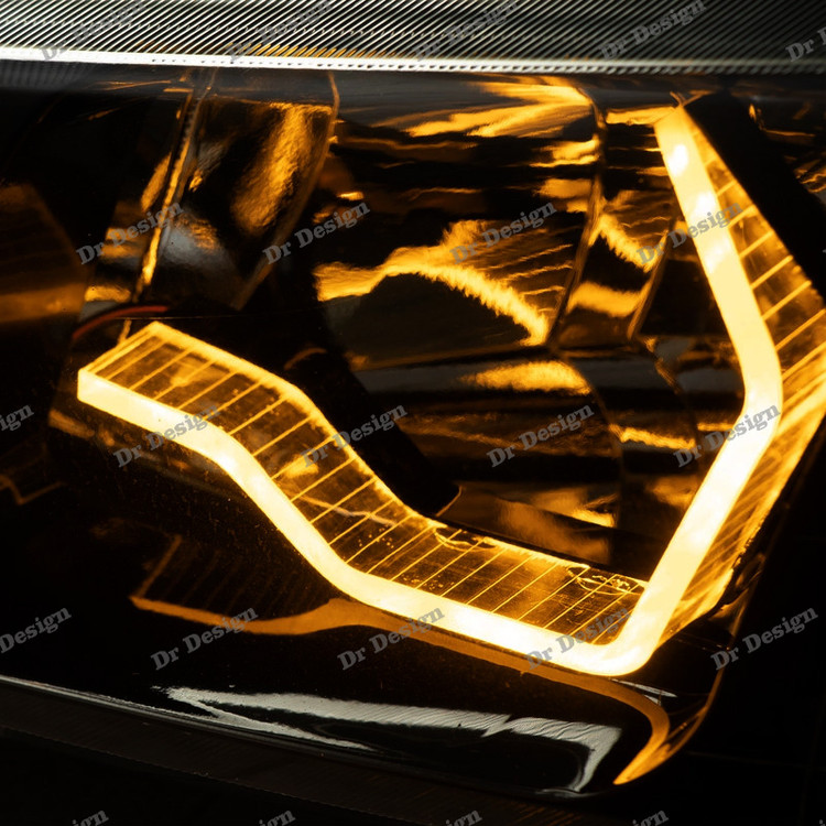 چراغ جلو اسپرت پارس طرح Bmw طلایی داخل مشکی