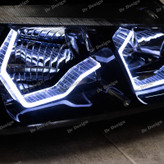 چراغ جلو اسپرت پارس طرح Bmw سفید داخل مشکی