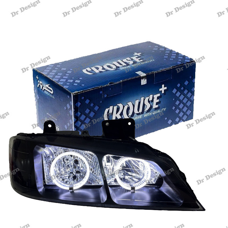 چراغ جلو اسپرت پارس کروز طرح حلقه سه بعدی سفید داخل مشکی