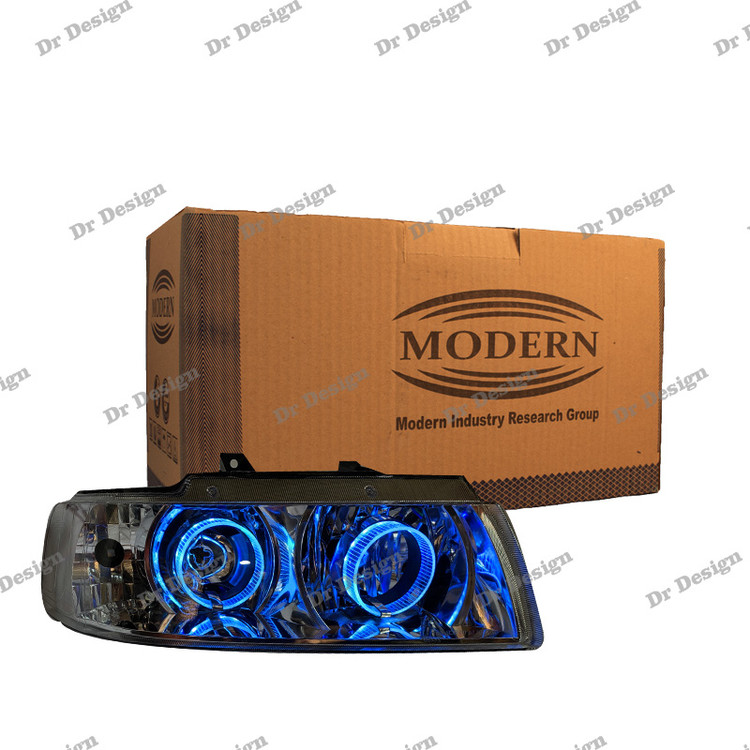 چراغ اسپرت سمند مدرن طرح حلقه سه بعدی آبی یخی