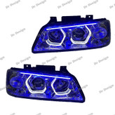 چراغ جلو اسپرت 405 طرح هگزا سه بعدی آبی