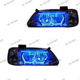 چراغ جلو اسپرت پراید طرح هگزا آبی یخی