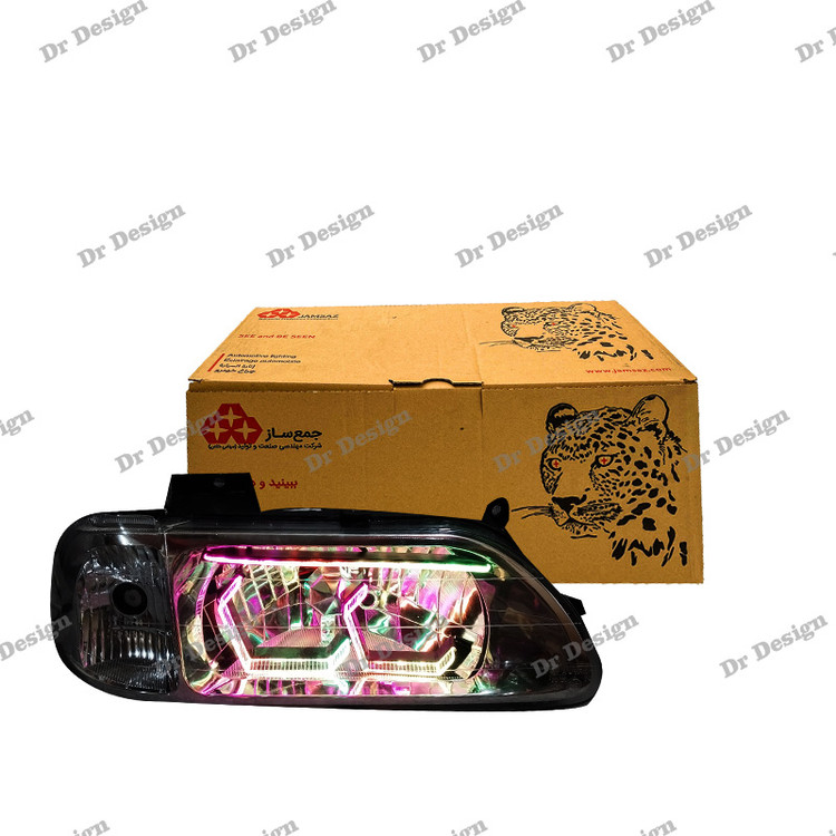 چراغ جلو اسپرت پراید جمع ساز طرح هگزا فولکالر