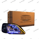 چراغ جلو اسپرت ال نود مدرن طرح هگزا سفید یخی