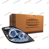 چراغ جلو اسپرت مدرن تیبا طرح حلقه گلس سه بعدی سفید