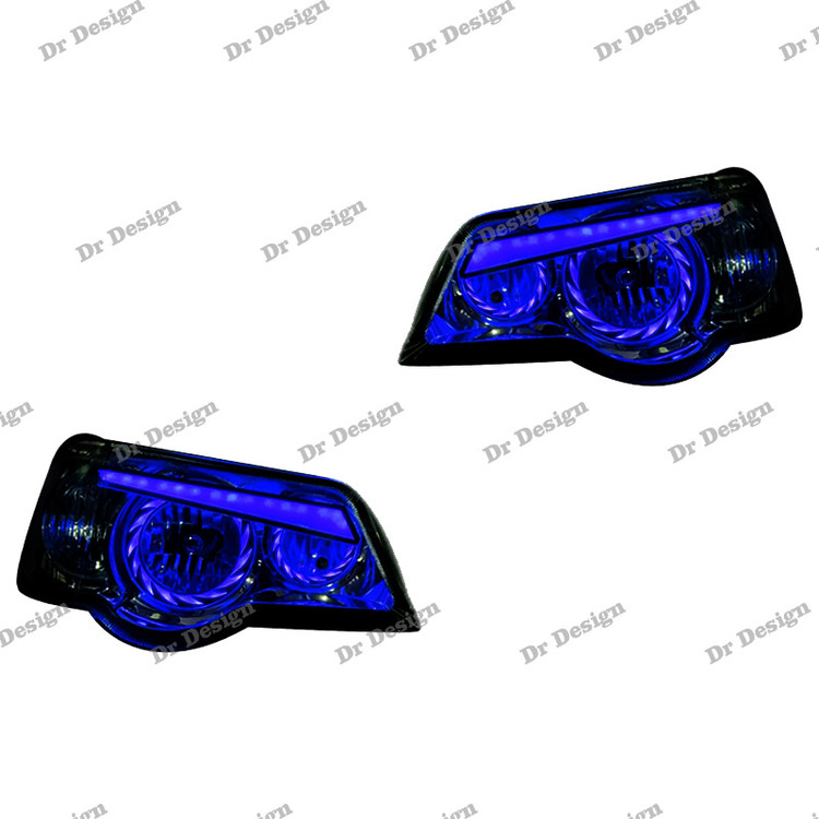 چراغ جلو اسپرت پراید طرح توربو آبی