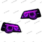 چراغ جلو اسپرت پراید طرح توربو بنفش