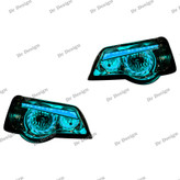 چراغ جلو اسپرت پراید طرح توربو آبی یخی