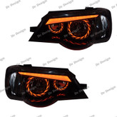 چراغ جلو اسپرت پراید طرح توربو انبه ای داخل مشکی