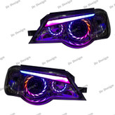 چراغ جلو اسپرت پراید طرح توربو فولکالر داخل مشکی