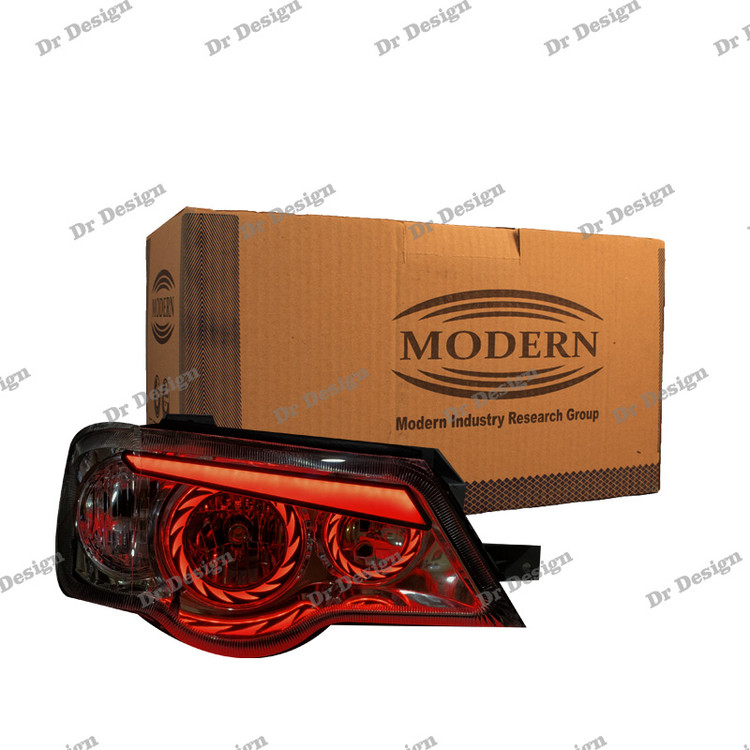 چراغ جلو اسپرت پراید مدرن طرح توربو قرمز