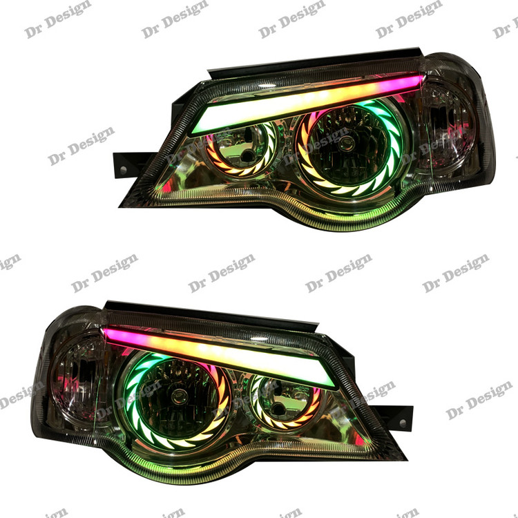 چراغ جلو اسپرت پراید طرح توربو فولکالر داخل مشکی