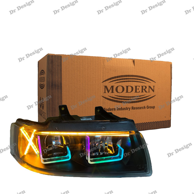 چراغ جلو اسپرت سمند مدرن طرح ال فولکالر دو حالته