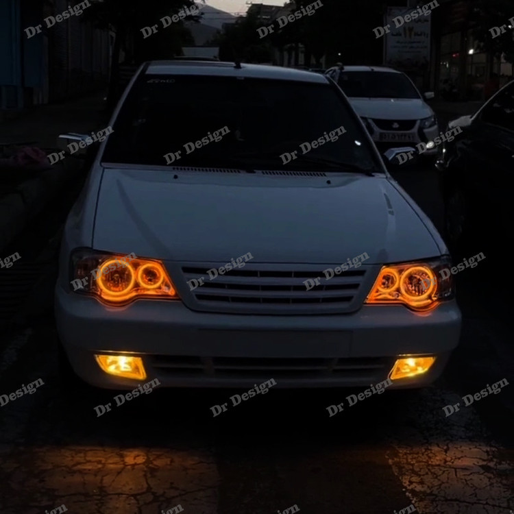 چراغ جلو اسپرت پراید طرح حلقه نعون انبه ای