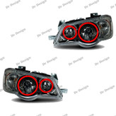 چراغ جلو اسپرت پراید طرح حلقه نعون قرمز