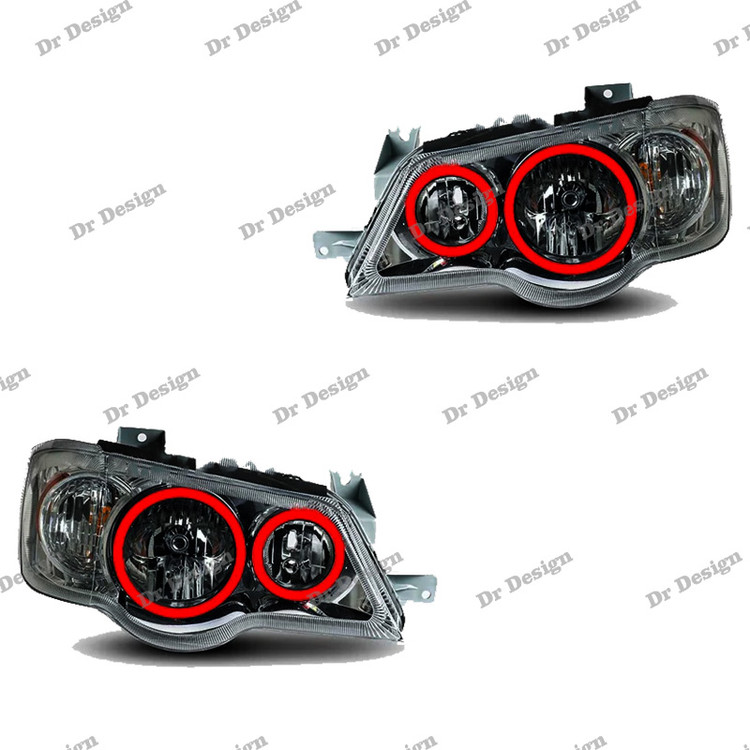 چراغ جلو اسپرت پراید طرح حلقه نعون قرمز