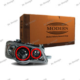 چراغ جلو اسپرت پراید مدرن طرح حلقه نعون قرمز